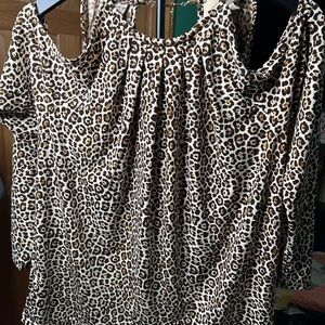 MICHAEL Michael Kors Leopard Print Blouse